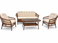 Loungeset, form, bruin, wit