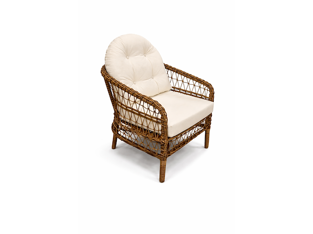 Loungeset, form, bruin, wit - afbeelding 3 van  3