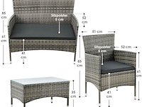 Loungeset fort myers beige/grijs - afbeelding 17 van  17