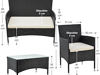 Loungeset fort myers zwart - afbeelding 11 van  14