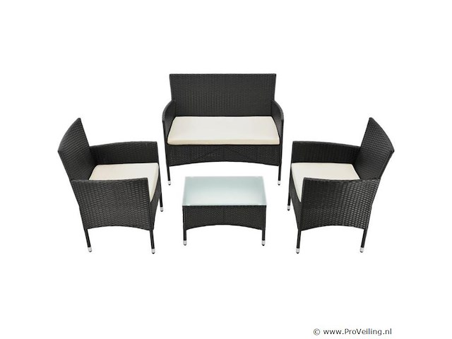 Loungeset fort myers zwart - afbeelding 13 van  14