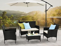 Loungeset fort myers zwart - afbeelding 7 van  14