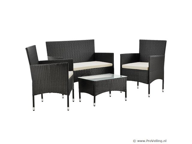 Loungeset fort myers zwart - afbeelding 12 van  14