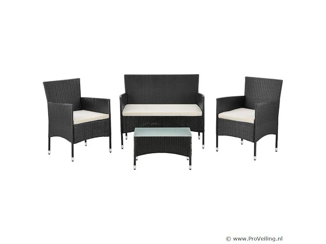 Loungeset fort myers zwart - afbeelding 1 van  14