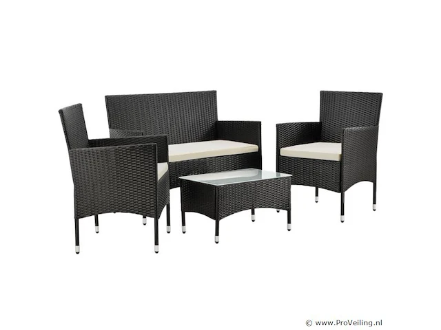 Loungeset fort myers zwart - afbeelding 12 van  14