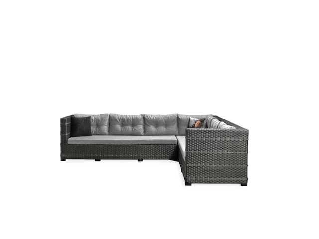 Loungeset, hoek mori, antraciet-licht grijs - afbeelding 2 van  6