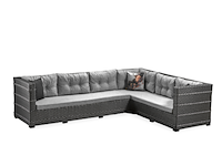 Loungeset, hoek mori, antraciet-licht grijs - afbeelding 3 van  6