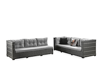 Loungeset, hoek mori, antraciet-licht grijs - afbeelding 4 van  6