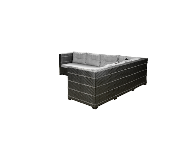 Loungeset, hoek mori, antraciet-licht grijs - afbeelding 5 van  6