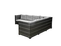 Loungeset, hoek mori, antraciet-licht grijs - afbeelding 5 van  6