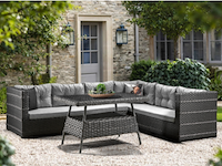 Loungeset, hoek mori, antraciet