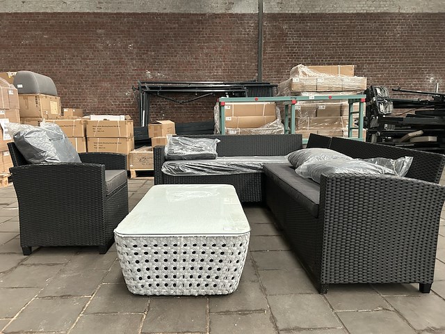Loungeset (hoekbank, stoel, tafel) - afbeelding 1 van  6