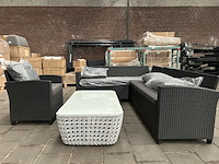 Loungeset (hoekbank, stoel, tafel) - afbeelding 1 van  6