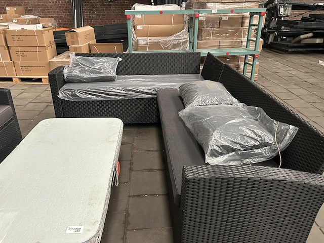 Loungeset (hoekbank, stoel, tafel) - afbeelding 2 van  6