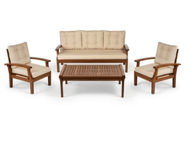 Loungeset, kard, walnoot - afbeelding 1 van  6