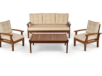 Loungeset, kard, walnoot