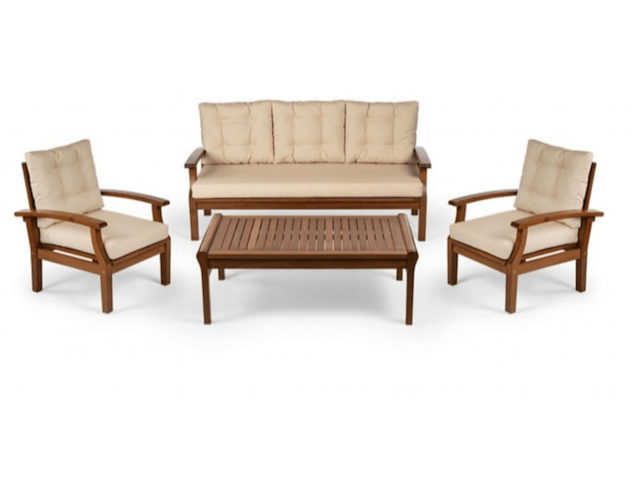 Loungeset, kard, walnoot - afbeelding 1 van  6