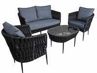 Loungeset, lara antraciet, antraciet donker, antraciet blauw - afbeelding 2 van  6