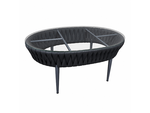 Loungeset, lara antraciet, antraciet donker, antraciet blauw - afbeelding 4 van  6