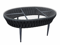 Loungeset, lara antraciet, antraciet donker, antraciet blauw - afbeelding 4 van  6