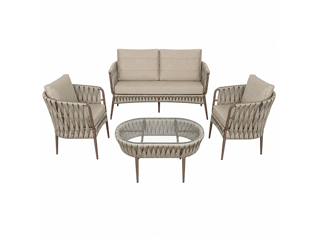 Loungeset, lara beige , crème, beige - afbeelding 1 van  7