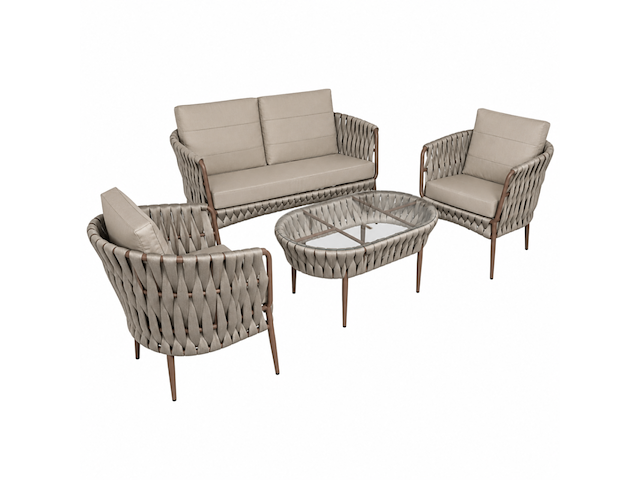 Loungeset, lara beige , crème, beige - afbeelding 2 van  7