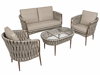 Loungeset, lara beige , crème, beige - afbeelding 2 van  7