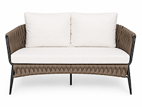 Loungeset, lara cappuccino, cappuccino, wit - afbeelding 3 van  6