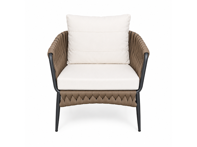 Loungeset, lara cappuccino, cappuccino, wit - afbeelding 4 van  6