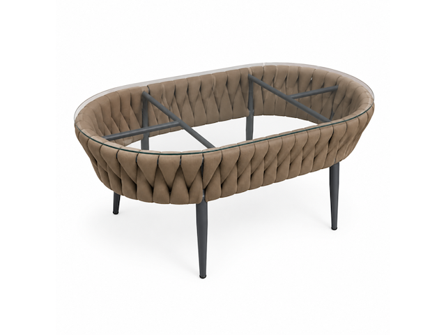 Loungeset, lara cappuccino, cappuccino, wit - afbeelding 5 van  6