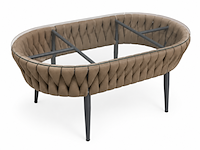 Loungeset, lara cappuccino, cappuccino, wit - afbeelding 5 van  6
