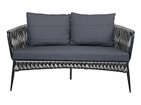 Loungeset, lara dark , donker taupe, blauw antraciet - afbeelding 2 van  6