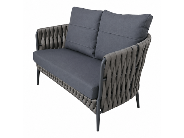 Loungeset, lara dark , donker taupe, blauw antraciet - afbeelding 3 van  6