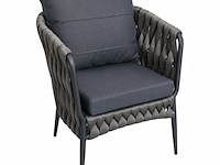 Loungeset, lara dark , donker taupe, blauw antraciet - afbeelding 4 van  6