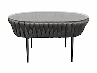 Loungeset, lara dark , donker taupe, blauw antraciet - afbeelding 5 van  6