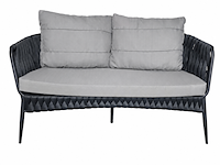 Loungeset, lara donker, blauw antraciet, licht grijs - afbeelding 4 van  6