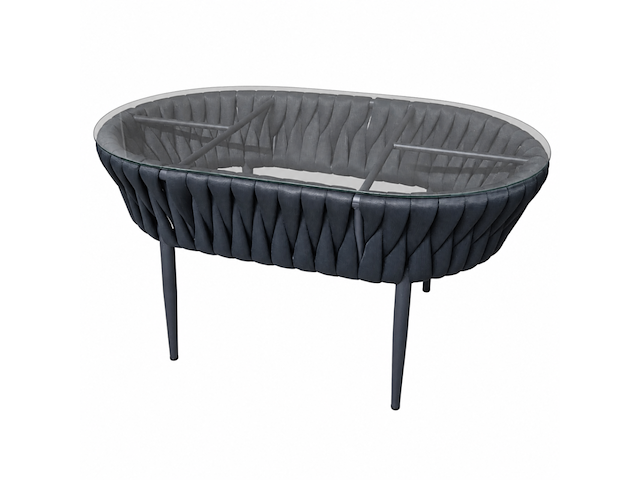 Loungeset, lara donker, blauw antraciet, licht grijs - afbeelding 5 van  6