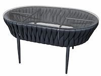 Loungeset, lara donker, blauw antraciet, licht grijs - afbeelding 5 van  6