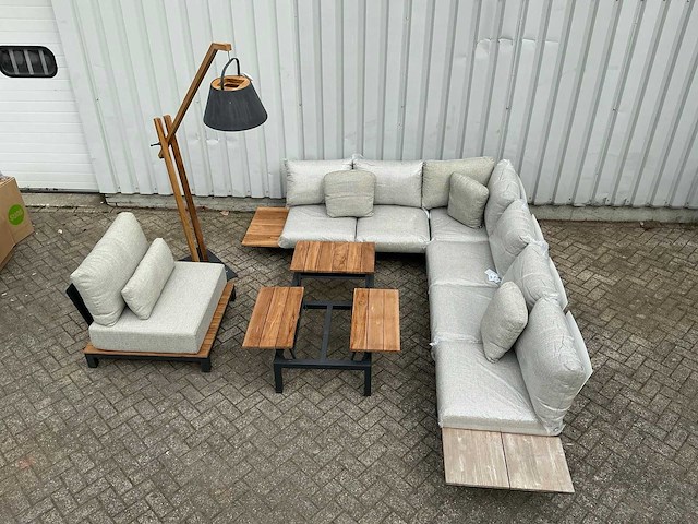 Loungeset met tuinlamp - afbeelding 1 van  3