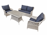 Loungeset, midye, wit, antraciet