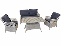 Loungeset, midye, wit, antraciet - afbeelding 2 van  6