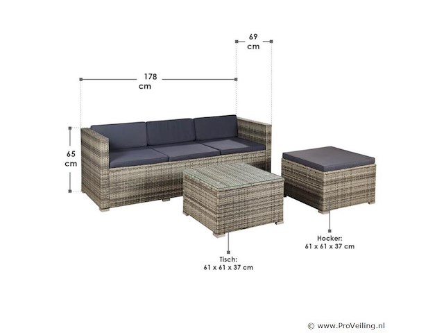 Loungeset punta cana l - afbeelding 5 van  11