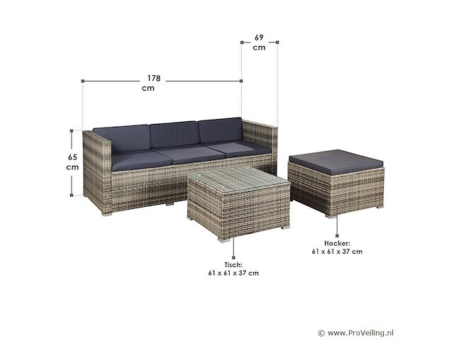 Loungeset punta m - afbeelding 2 van  10