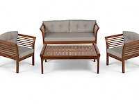 Loungeset, texel gri , walnoot, grijs - afbeelding 1 van  8