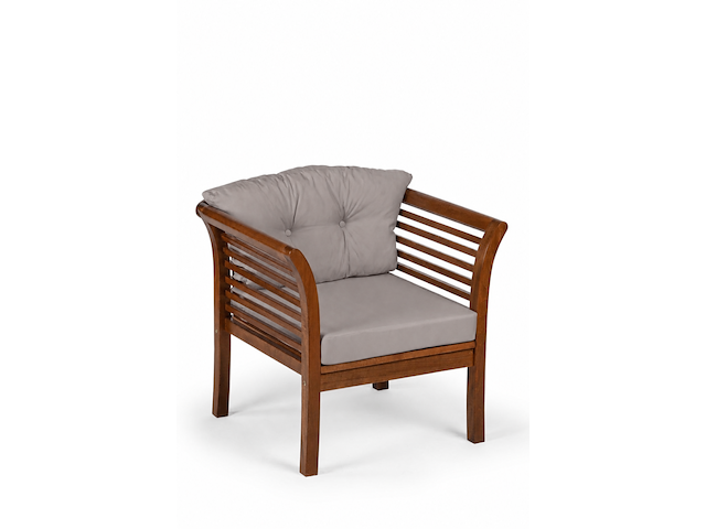 Loungeset, texel gri , walnoot, grijs - afbeelding 2 van  8