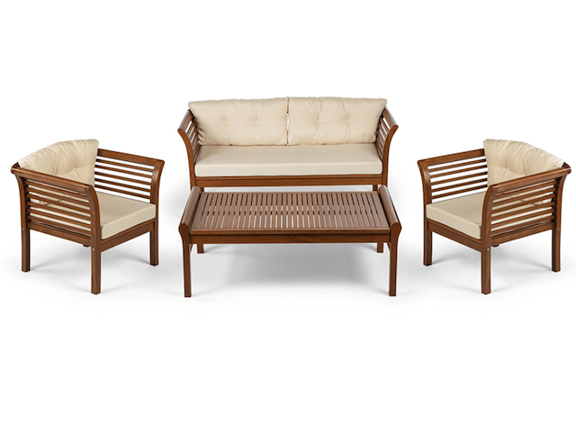 Loungeset, texel, walnoot - afbeelding 1 van  8