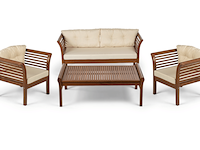 Loungeset, texel, walnoot