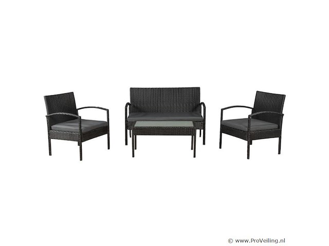 Loungeset trinidad zwart - afbeelding 1 van  11