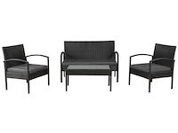 Loungeset trinidad zwart - afbeelding 1 van  11