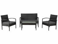 Loungeset trinidad zwart - afbeelding 1 van  11